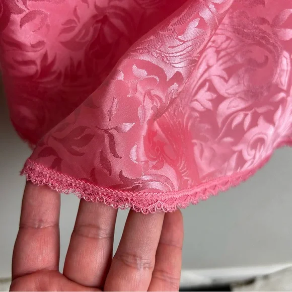 Vintage Deena Pink slip dress Lacey nightie Y2K style size: L - Picture 7 of 12